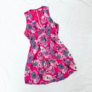 Rebecca Taylor Silk Pink Floral Dress